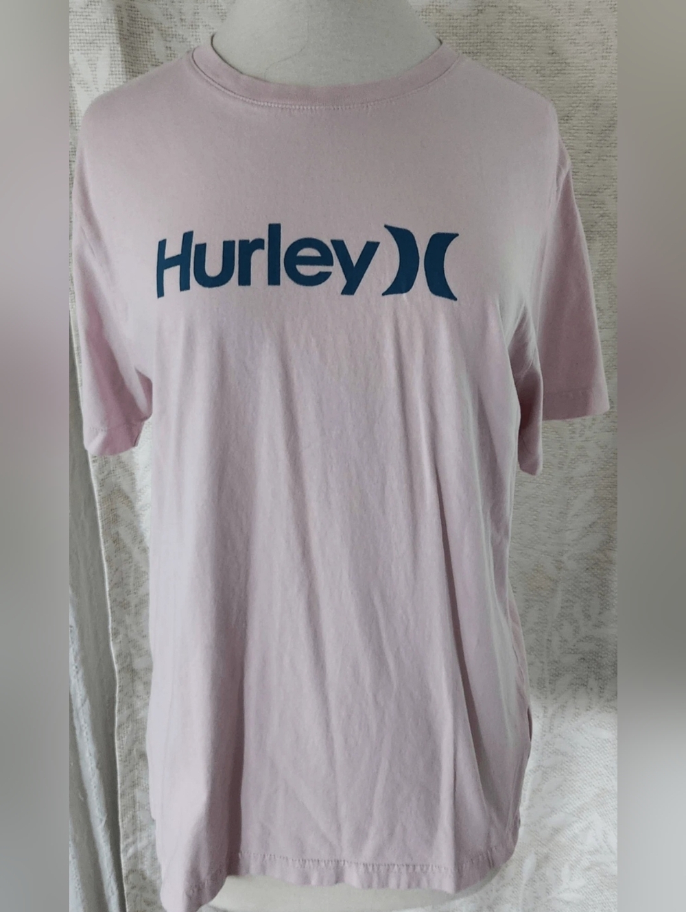E21 Hurley Light Pink T-shirt with Navy Logo